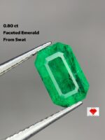 Timeless Elegance: 0.80 Carat Faceted Emerald from Swat