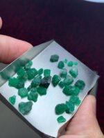 28.45 ct Emerald Rough from Swat Valley (9.97 × 6.86 × 4.65 mm): Untamed Beauty from Pakistan - Image 5
