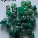 60.74ct Swat Emerald Rough Lot: Natural Crystal Parcel with Deep Green Color (8x9x8mm Avg)