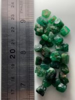 60.74ct Swat Emerald Rough Lot: Natural Crystal Parcel with Deep Green Color (8x9x8mm Avg) - Image 10