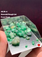 48.36ct Swat Emerald Rough Lot – Natural, Untreated, Collectible