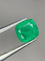 0.86ct Cushion Cut Panjshir Emerald – Elegant Faceted Green Gemstone - Image 6