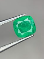 0.86ct Cushion Cut Panjshir Emerald – Elegant Faceted Green Gemstone - Image 7