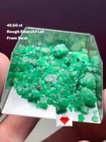 Deep Color, Strong Form: A 49.60ct Swat Emerald Rough Lot with Natural Presence