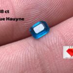 0.18 ct Blue Hauyne Gemstone, Emerald Cut, Rare Gem