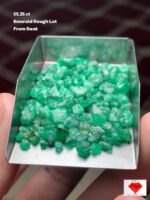 Elongated Elegance: 55.25 ct Emerald Rough Lot from Swat Valley