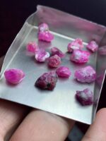 43.10ct Untreated Ruby Rough Lot – Deep Red Natural Crystals - Image 4