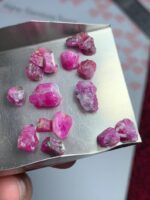 43.10ct Untreated Ruby Rough Lot – Deep Red Natural Crystals - Image 5