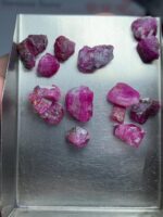43.10ct Untreated Ruby Rough Lot – Deep Red Natural Crystals - Image 9