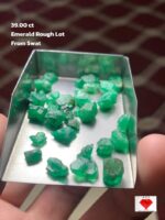 39.00 Carat Emerald Rough Lot from Swat Valley