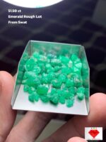 Natural Swat Emerald Rough Lot – 51.50 Carats of Untouched Beauty