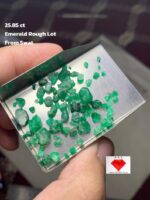25.85ct Swat Emerald Rough Lot – A Glimpse of Natural Brilliance