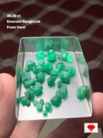 36.20 Carat Swat Emerald Rough Lot