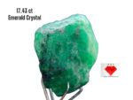 17.43ct Swat Emerald Crystal: Deep Green Natural Beryl