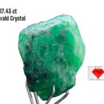 17.43ct Swat Emerald Crystal: Deep Green Natural Beryl