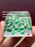 Earth’s Hidden Treasure: 46.31ct Natural Emerald Rough Lot from Swat