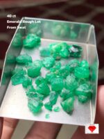 40 Carat Swat Emerald Rough Lot