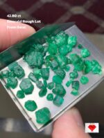 A Rare Find: 42.80 ct Swat Emerald Rough Lot