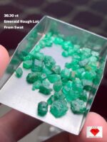 Rare 38.30 Ct Rough Emerald Lot – Natural Swat Valley Lot