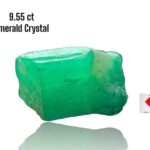 9.55ct Swat Emerald Crystal: Natural Green Gemstone Beauty