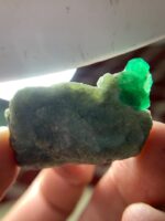 63.39-Carat Swat Emerald Specimen: A Long, Elegant Crystal Shaped by Time - Image 4