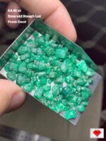 Exploring a 64.45 Carat Swat Emerald Rough Lot: Precision Size, Natural Appeal