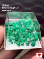 A Significant 43.65 ct Emerald Rough Lot from Swat Valley