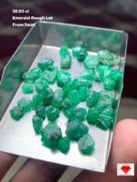 38.03ct Swat Emerald Rough Lot – A Generous Portion of Nature’s Green Treasure