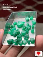 35.57 Ct Natural Emerald Rough Lot from Swat – 8.47 × 8.37 × 6.12 mm