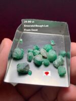 29.90ct Swat Emerald Rough Lot: Natural Green Crystals with Excellent Form