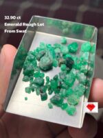 32.90ct Swat Emerald Rough Lot – A Rare Natural Wonder