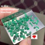 26.70ct Swat Emerald Rough Lot – Untreated Green Beryl Crystals