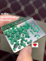 26.70ct Swat Emerald Rough Lot – Untreated Green Beryl Crystals