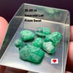 Rare 35.20ct Swat Emerald Rough Lot – Natural Beauty in Raw Form
