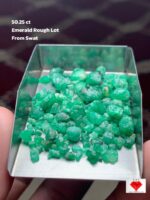 50.25 Carat Swat Emerald Rough Lot: Balanced Crystals with Strong Color Potential