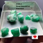 37.90ct Swat Emerald Rough Lot – Natural Crystals (15.07 × 7.79 × 7.49 mm)