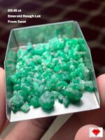 60.45 Carat Swat Emerald Rough Lot: Dynamic Proportions for Creative Cutting