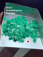 23.15ct Swat Emerald Rough Lot: Untreated Green Crystals