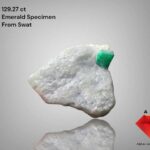 A Monumental 129.27-Carat Swat Emerald Specimen — A Natural Sculpture of Green Beauty