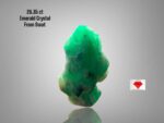 26.35ct Swat Emerald Crystal – Natural Untreated Green Gemstone (28.14 x 16.17 x 11.30 mm)