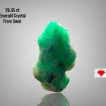26.35ct Swat Emerald Crystal – Natural Untreated Green Gemstone (28.14 x 16.17 x 11.30 mm)