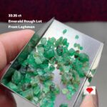Raw Beauty Unveiled: 33.35ct Emerald Rough Lot from Laghman, Afghanistan