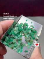 Raw Beauty Unveiled: 33.35ct Emerald Rough Lot from Laghman, Afghanistan