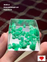 Swat Emerald Rough Lot – 38.95 Carats of Raw Gemstone Beauty