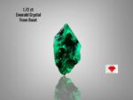 1.72ct Swat Emerald Crystal: Long Green Gemstone for Jewelry