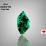1.72ct Swat Emerald Crystal: Long Green Gemstone for Jewelry