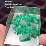 30.83ct Swat Emerald Rough – A Compact Lot of Rich Green Crystals