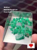 30.83ct Swat Emerald Rough – A Compact Lot of Rich Green Crystals