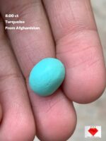 8.00ct Afghan Turquoise Cabochon – Delicate & Versatile
