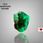 1.32ct Swat Emerald Crystal – Natural Untreated Green Gemstone (8.41 x 8.66 x 4.04 mm)